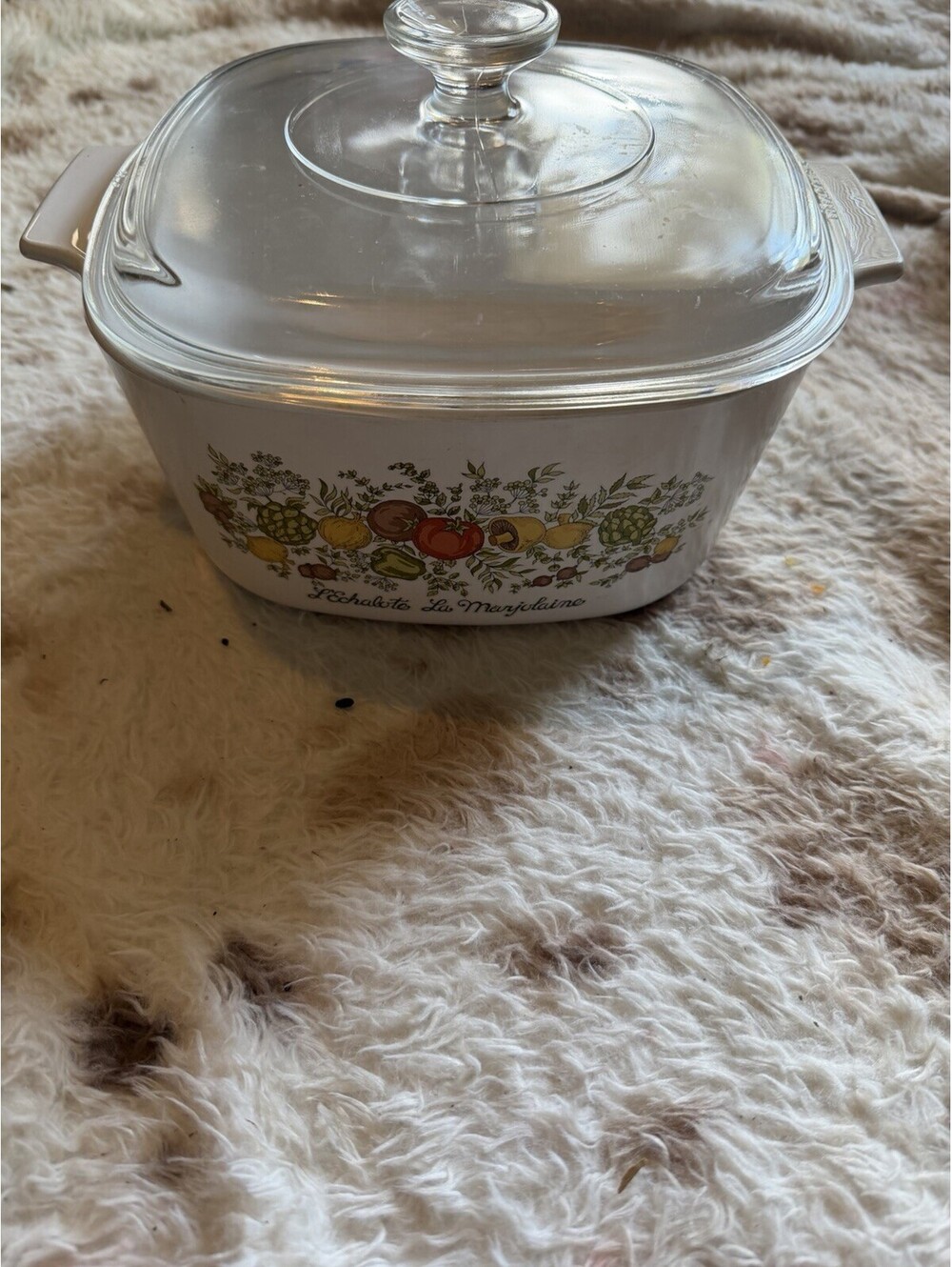 VINTAGE RARE CORNING WARE A-3- B 3 QT SPICE OF LIFE L’Echalote & La Marjolaine